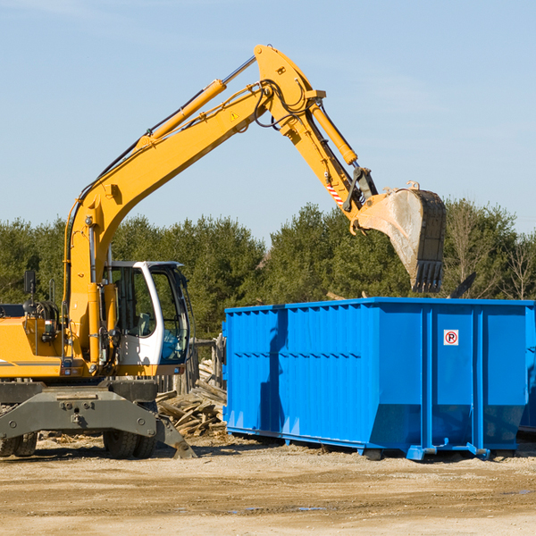 what size residential dumpster rentals are available in Gibson